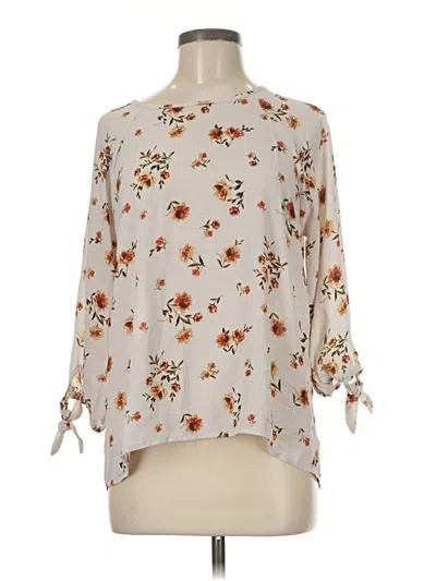 Pre-owned Papermoon 3/4 Sleeve Blouse In Brown