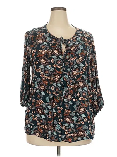 Pre-owned Papermoon 3/4 Sleeve Blouse In Brown