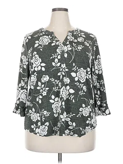 Pre-owned Papermoon 3/4 Sleeve Blouse In Gray