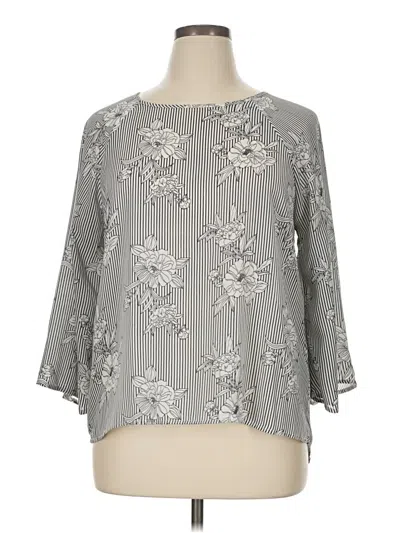 Pre-owned Papermoon 3/4 Sleeve Blouse In Gray