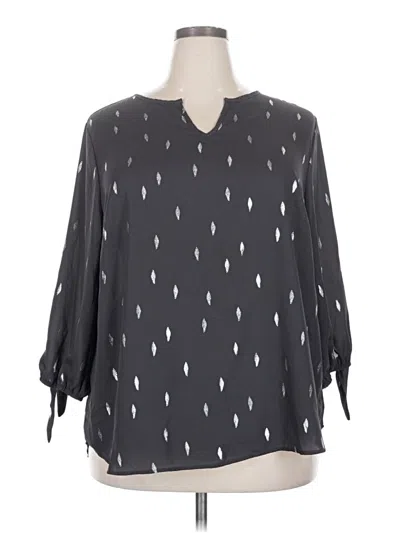 Pre-owned Papermoon 3/4 Sleeve Blouse In Gray