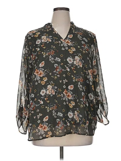 Pre-owned Papermoon 3/4 Sleeve Blouse In Green