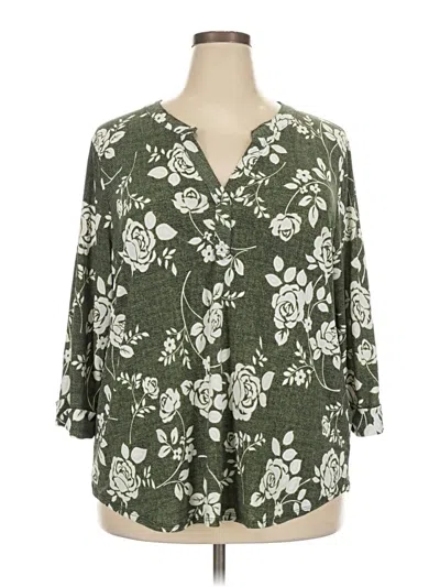 Pre-owned Papermoon 3/4 Sleeve Blouse In Green