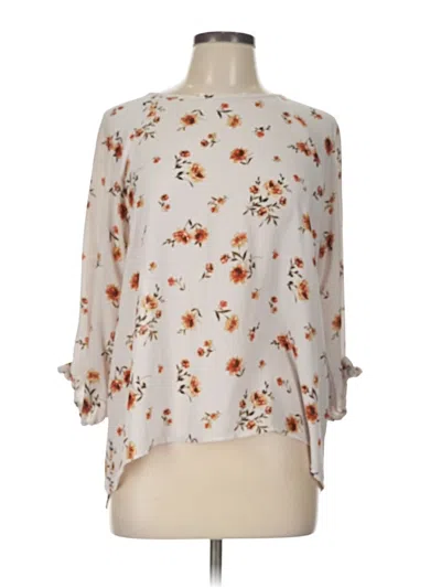 Pre-owned Papermoon 3/4 Sleeve Blouse In Ivory