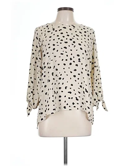 Pre-owned Papermoon 3/4 Sleeve Blouse In Ivory
