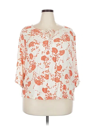 Pre-owned Papermoon 3/4 Sleeve Blouse In Orange