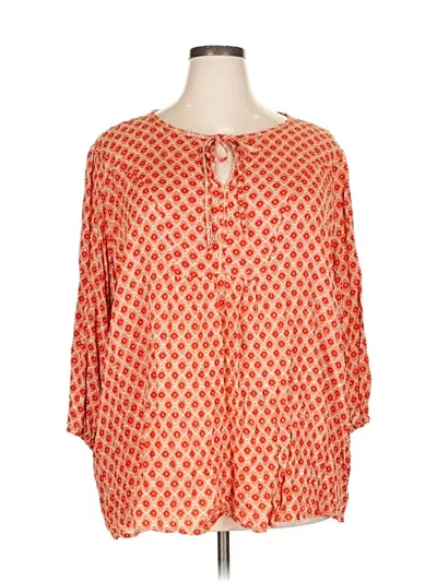 Pre-owned Papermoon 3/4 Sleeve Blouse In Orange