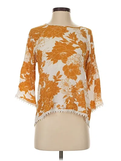Pre-owned Papermoon 3/4 Sleeve Blouse In Orange