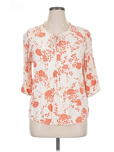 Pre-owned Papermoon 3/4 Sleeve Blouse In Orange