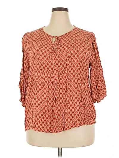 Pre-owned Papermoon 3/4 Sleeve Blouse In Orange