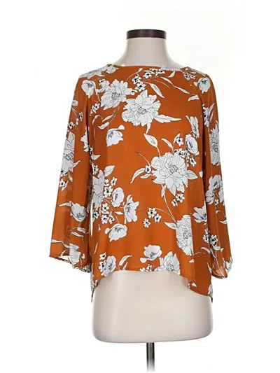 Pre-owned Papermoon 3/4 Sleeve Blouse In Orange