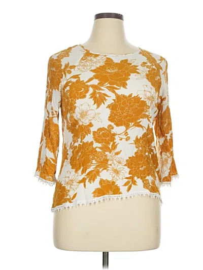 Pre-owned Papermoon 3/4 Sleeve Blouse In Orange