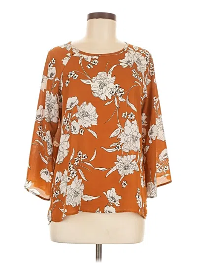 Pre-owned Papermoon 3/4 Sleeve Blouse In Orange