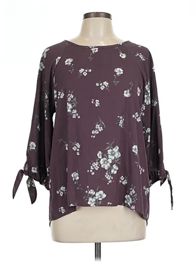 Pre-owned Papermoon 3/4 Sleeve Blouse In Purple