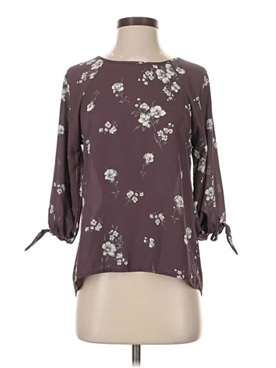 Pre-owned Papermoon 3/4 Sleeve Blouse In Purple
