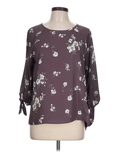 Pre-owned Papermoon 3/4 Sleeve Blouse In Purple