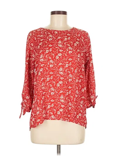 Pre-owned Papermoon 3/4 Sleeve Blouse In Red