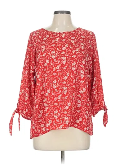 Pre-owned Papermoon 3/4 Sleeve Blouse In Red
