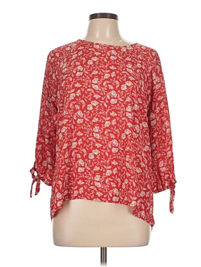 Pre-owned Papermoon 3/4 Sleeve Blouse In Red