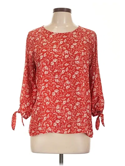 Pre-owned Papermoon 3/4 Sleeve Blouse In Red