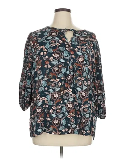 Pre-owned Papermoon 3/4 Sleeve Blouse In Teal