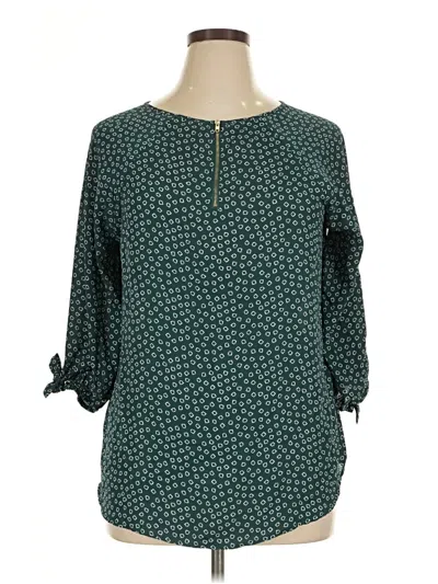 Pre-owned Papermoon 3/4 Sleeve Blouse In Teal
