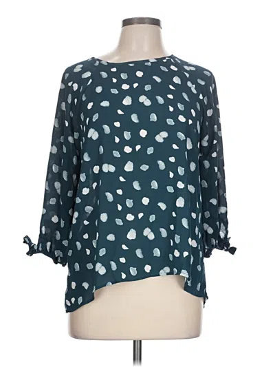 Pre-owned Papermoon 3/4 Sleeve Blouse In Teal