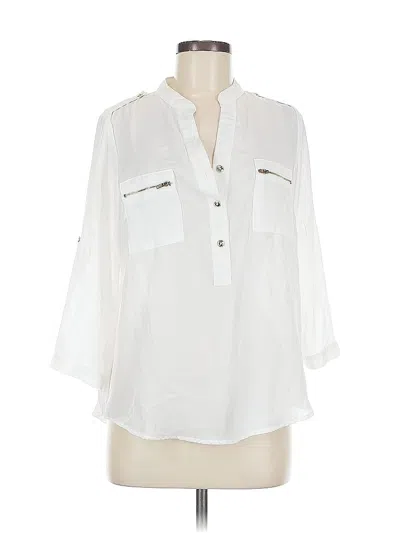 Pre-owned Papermoon 3/4 Sleeve Blouse In White