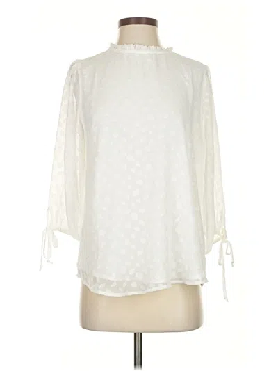 Pre-owned Papermoon 3/4 Sleeve Blouse In White