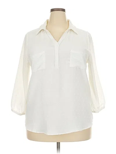 Pre-owned Papermoon 3/4 Sleeve Blouse In White