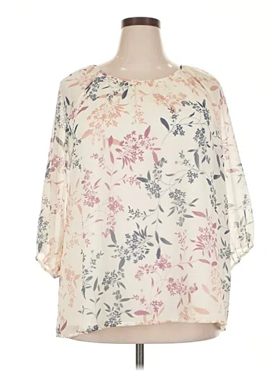 Pre-owned Papermoon 3/4 Sleeve Blouse In White