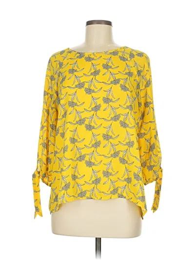 Pre-owned Papermoon 3/4 Sleeve Blouse In Yellow