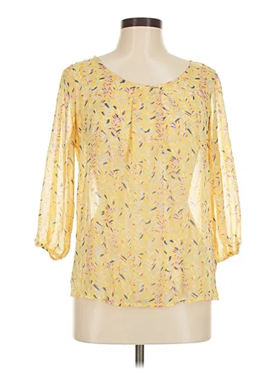 Pre-owned Papermoon 3/4 Sleeve Blouse In Yellow