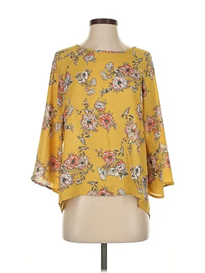Pre-owned Papermoon 3/4 Sleeve Blouse In Yellow