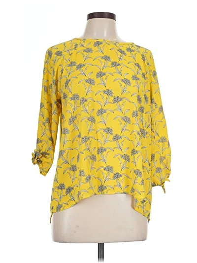 Pre-owned Papermoon 3/4 Sleeve Blouse In Yellow