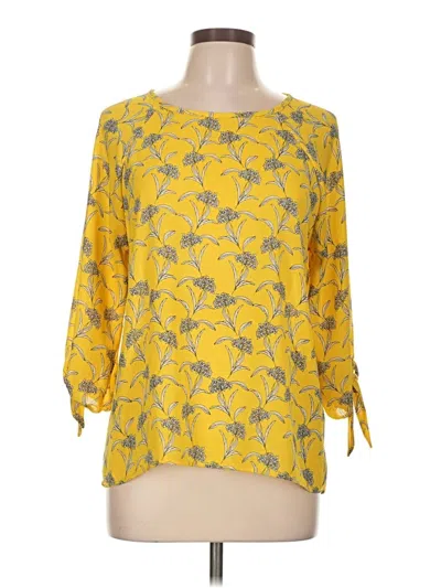 Pre-owned Papermoon 3/4 Sleeve Blouse In Yellow