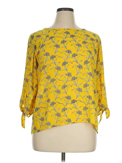 Pre-owned Papermoon 3/4 Sleeve Blouse In Yellow