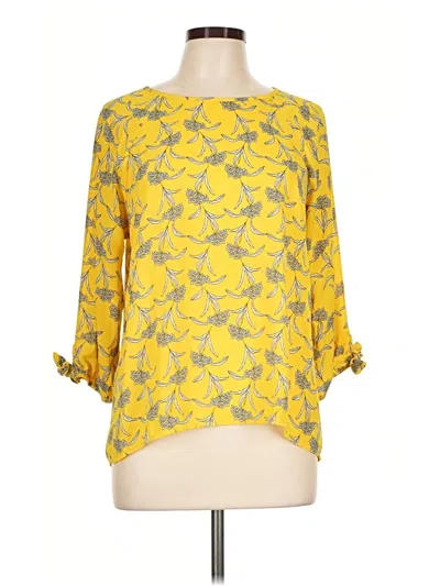 Pre-owned Papermoon 3/4 Sleeve Blouse In Yellow