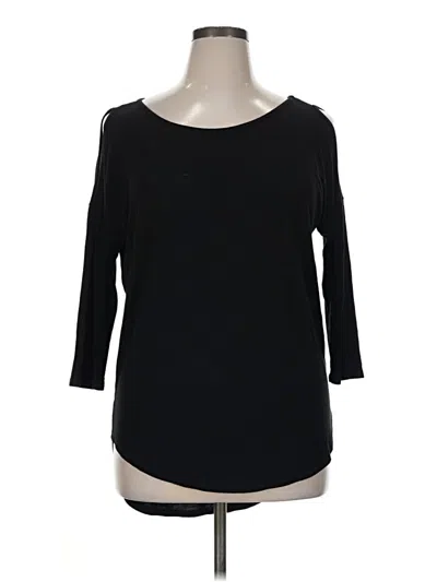 Pre-owned Papermoon 3/4 Sleeve Top Black Boatneck Tops
