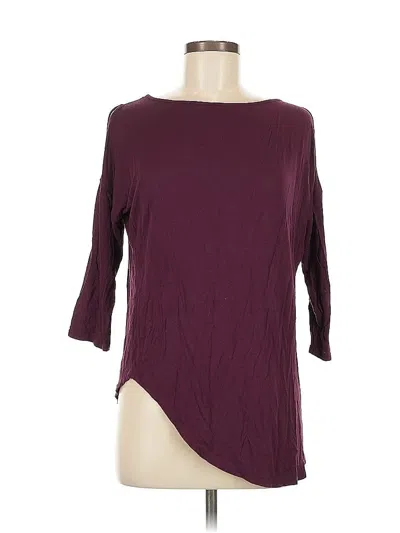 Pre-owned Papermoon 3/4 Sleeve Top Burgundy Boatneck Tops