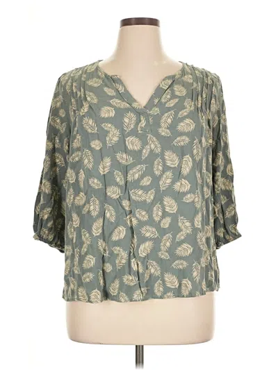 Pre-owned Papermoon 3/4 Sleeve T-shirt In Green
