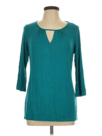 Pre-owned Papermoon 3/4 Sleeve T-shirt In Teal
