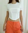 Papermoon Alma Corset Tee In Ivory
