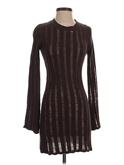 Pre-owned Papermoon Casual Dress In Brown