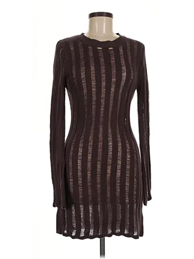 Pre-owned Papermoon Casual Dress In Brown