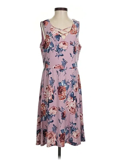 Pre-owned Papermoon Casual Dress In Purple
