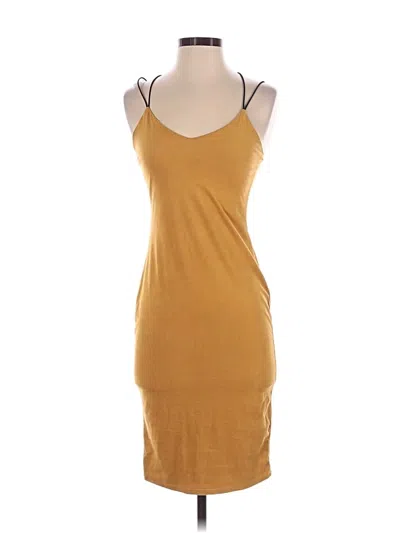 Pre-owned Papermoon Casual Dress In Tan