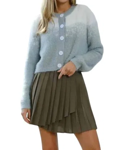 Papermoon Classic Pleated Tennis Skirt In Olive In Green
