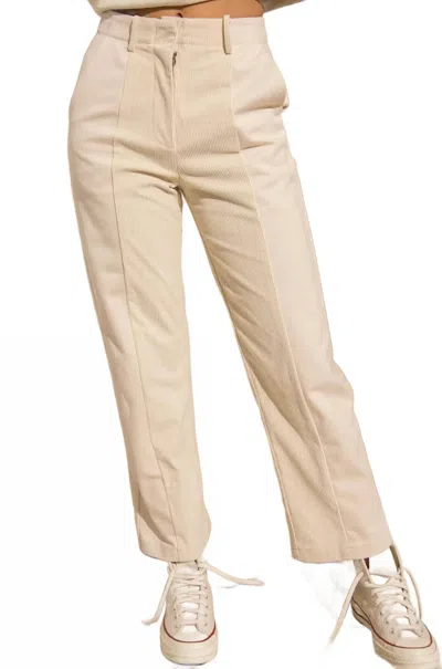 Papermoon Danielle Split Panel Pants In Ivory In Neutral