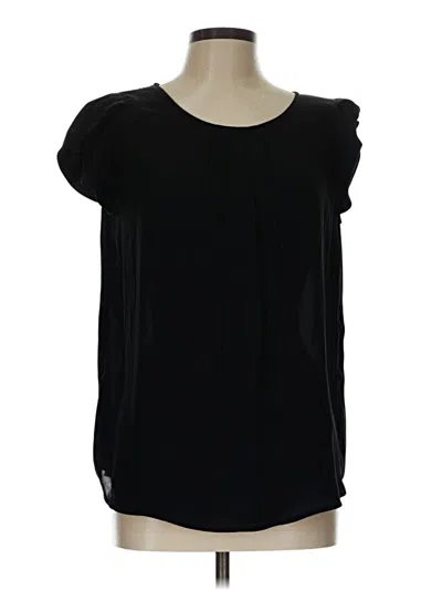 Pre-owned Papermoon Designed Exclusively For Stitch Fix Short Sleeve Blouse In Black
